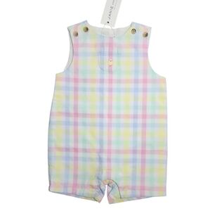 Janie and Jack Pastel Gingham Romper - NWT ‐ 0-3 Months